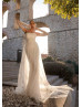 Strapless Beaded Ivory Lace Tulle Magnificent Wedding Dress
